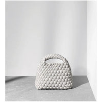 Women’s Leather Mini Woven Bucket Bag – Handbag, Shoulder & Crossbody