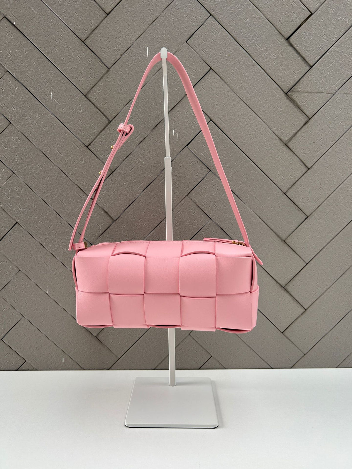 Women’s Leather Woven Mini Pillow Bag – Handbag, Shoulder & Crossbody