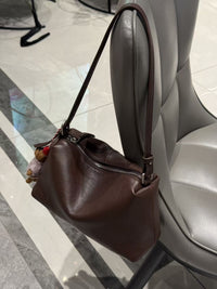 Women’s Red Textured Leather Underarm Bag – Trendy Shoulder & Handbag