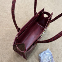 Women’s Crocodile Leather Top Handle Bag – Luxury Crossbody Purse