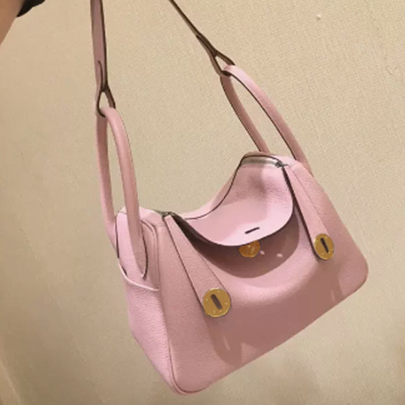 Women’s Top-Grain Leather Crossbody Bag – Soft Minimalist Shoulder Handbag