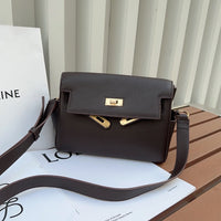 Women’s Pebbled Leather Kelly Messenger Bag – Handbag, Shoulder & Crossbody