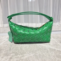 2025春季新款编织真皮手拎饭盒包小众设计简约跨境单肩斜挎女包包