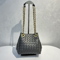 Women’s Handwoven Leather Chain Bag – Parachute Crossbody & Shoulder