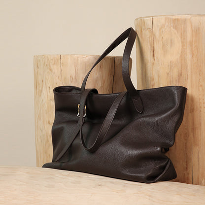 Genuine Leather Shoulder Bag – Large Capacity Women’s Handbag