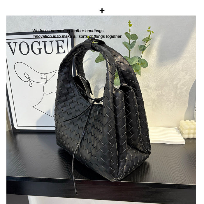 Woven Leather Shoulder & Tote Bag