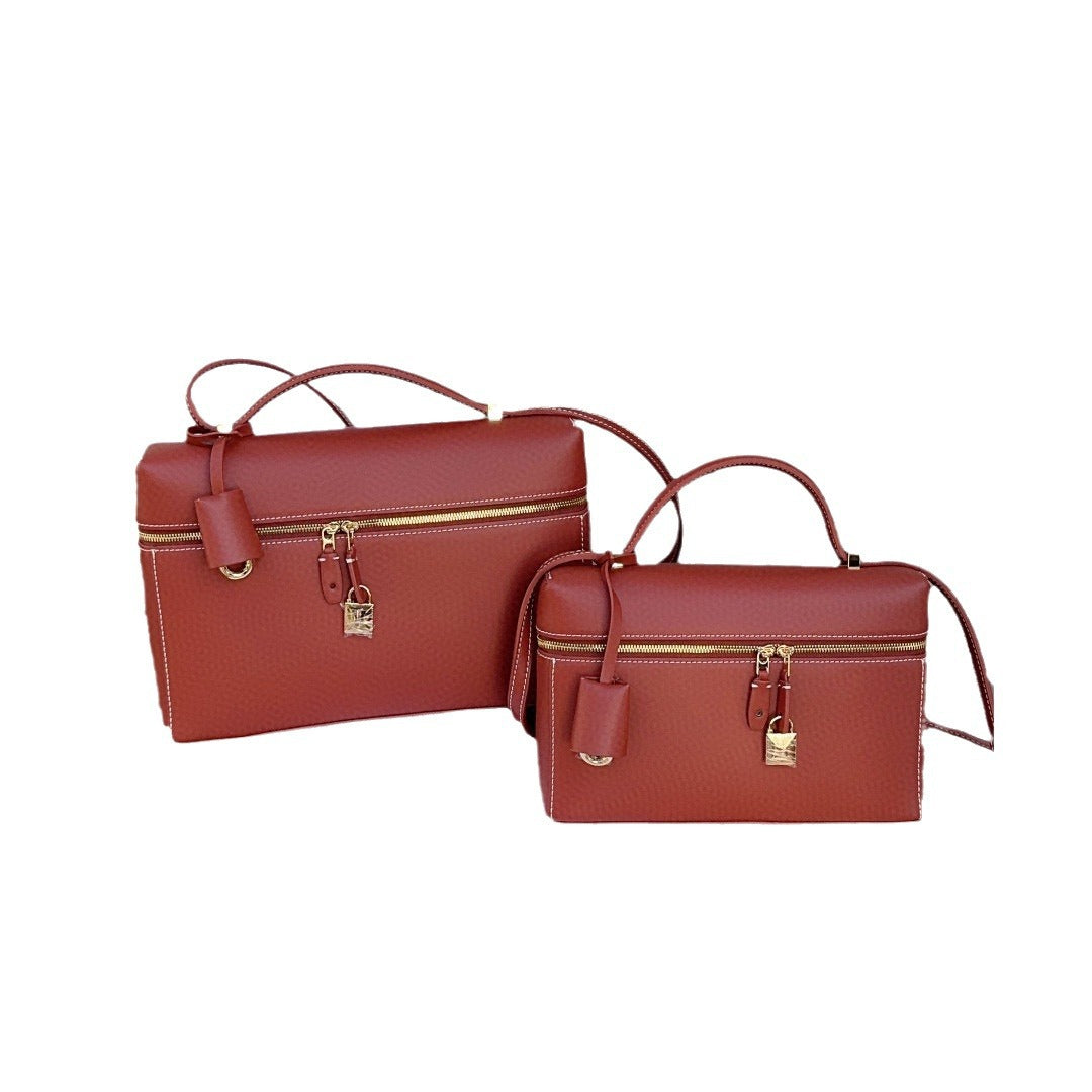 Women’s Vintage Leather Box Bag – Handbag & Crossbody