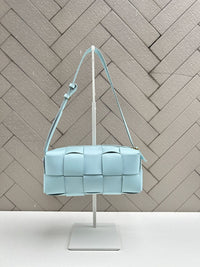 Women’s Leather Woven Mini Pillow Bag – Handbag, Shoulder & Crossbody