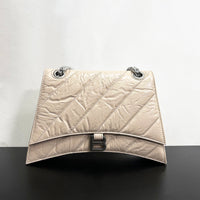 Women’s Quilted Leather Hourglass Bag – Chain Shoulder & Crossbody