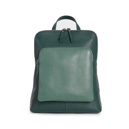 Genuine Leather Backpack – Large Capacity Crossbody & Shoulder Bag