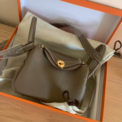 Women’s Top-Grain Leather Crossbody Bag – Soft Minimalist Shoulder Handbag