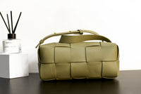 Women’s Woven Leather Waist Bag – Small Crossbody Chest Bag