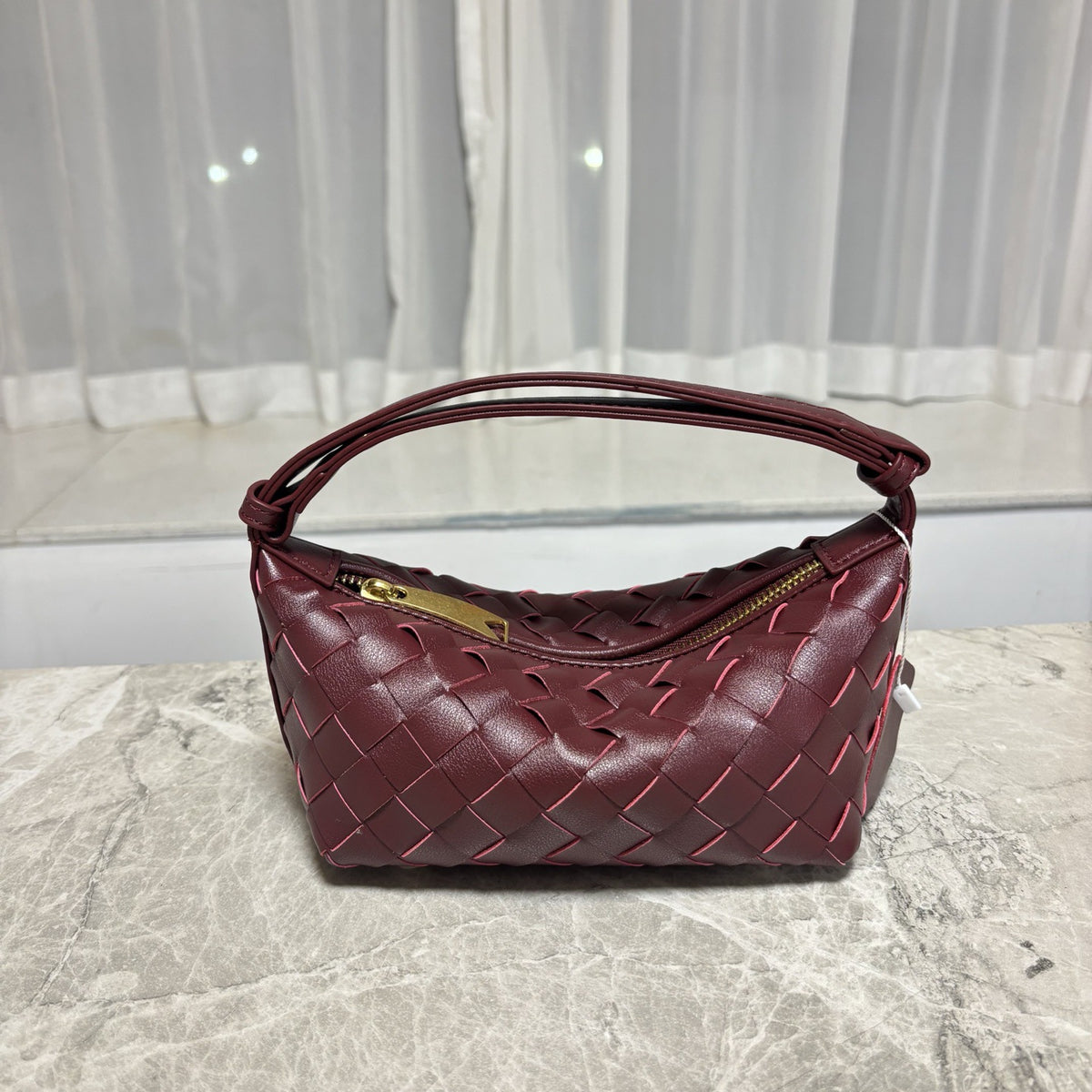 2025春季新款编织真皮手拎饭盒包小众设计简约跨境单肩斜挎女包包