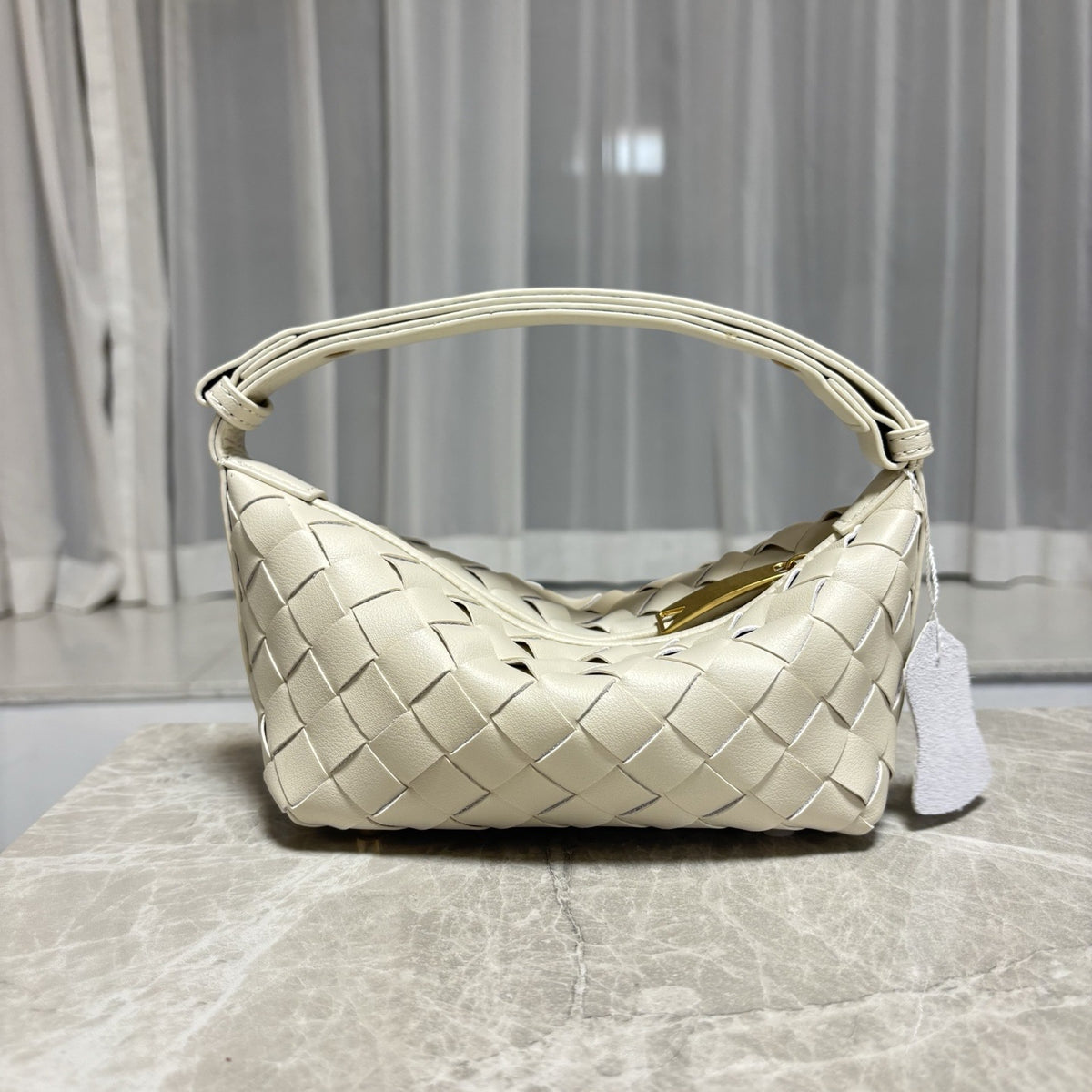 2025春季新款编织真皮手拎饭盒包小众设计简约跨境单肩斜挎女包包