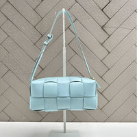 Women’s Leather Woven Mini Pillow Bag – Handbag, Shoulder & Crossbody