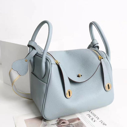 Women’s Top-Grain Leather Crossbody Bag – Soft Minimalist Shoulder Handbag