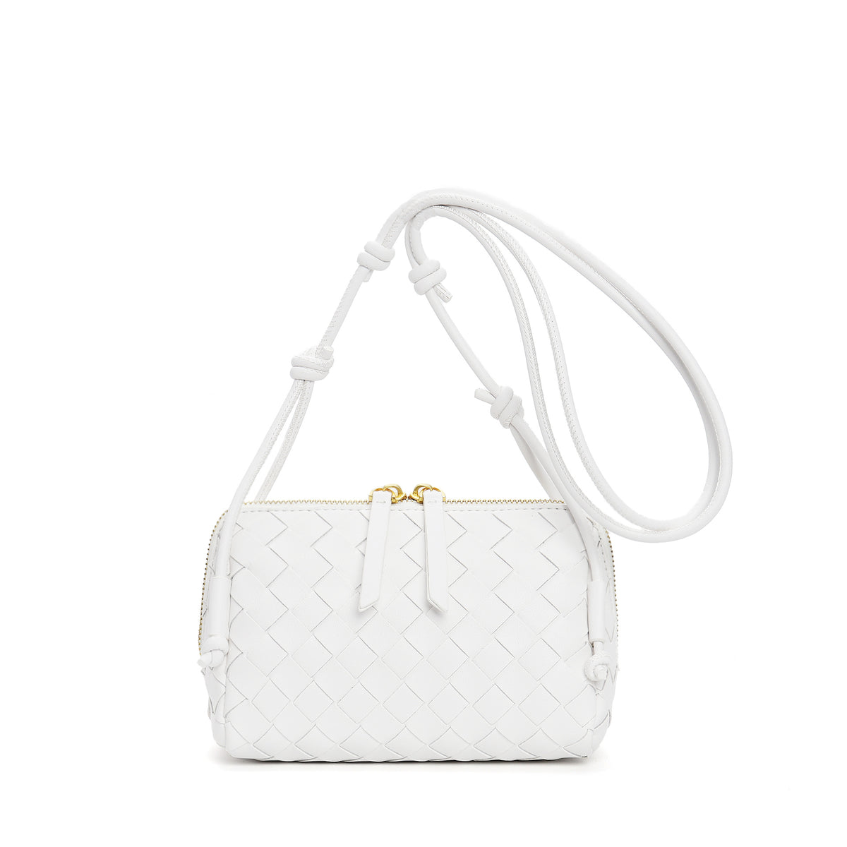 Mini Woven Leather Square Bag – Women Shoulder Crossbody Handbag