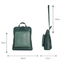 Genuine Leather Backpack – Large Capacity Crossbody & Shoulder Bag