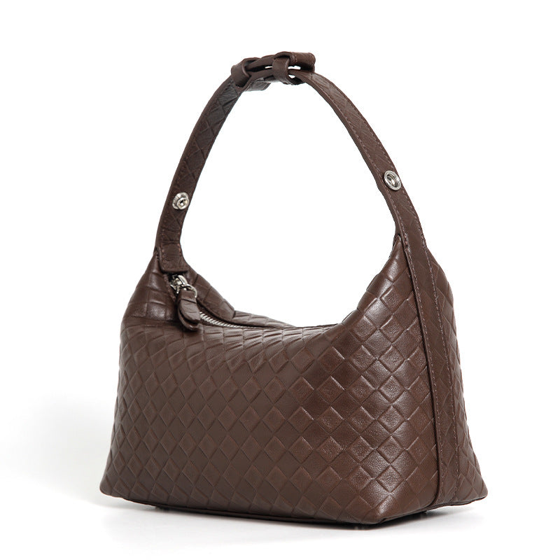 Handmade Sheepskin Shoulder Bag – Woven Elegant Handbag