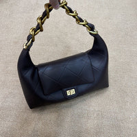 Large Leather Chain Shoulder Bag Women Crossbody Handbag