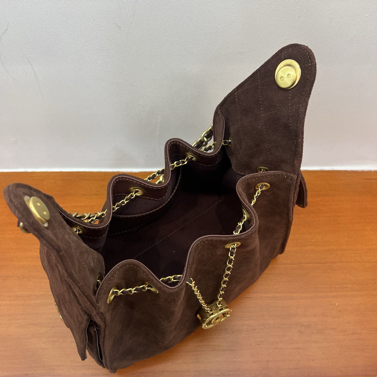 Women’s Nubuck Leather Drawstring Hobo Bag – Vintage Bucket Shoulder Bag