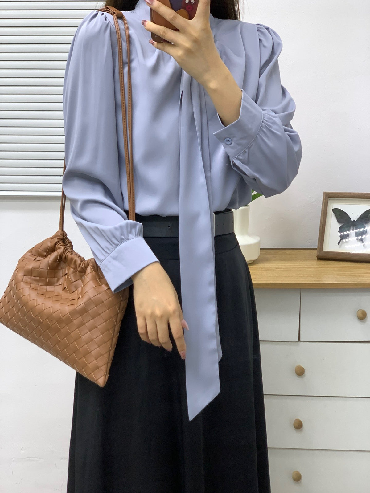 Women’s Drawstring Leather Hobo Bag – Large Capacity Shoulder Handbag