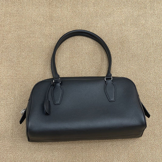 Women’s Leather Bowling Bag – Large Boston Shoulder & Crossbody Bag