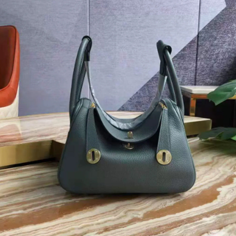 Women’s Top-Grain Leather Crossbody Bag – Soft Minimalist Shoulder Handbag