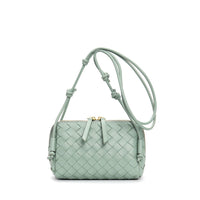 Mini Woven Leather Square Bag – Women Shoulder Crossbody Handbag