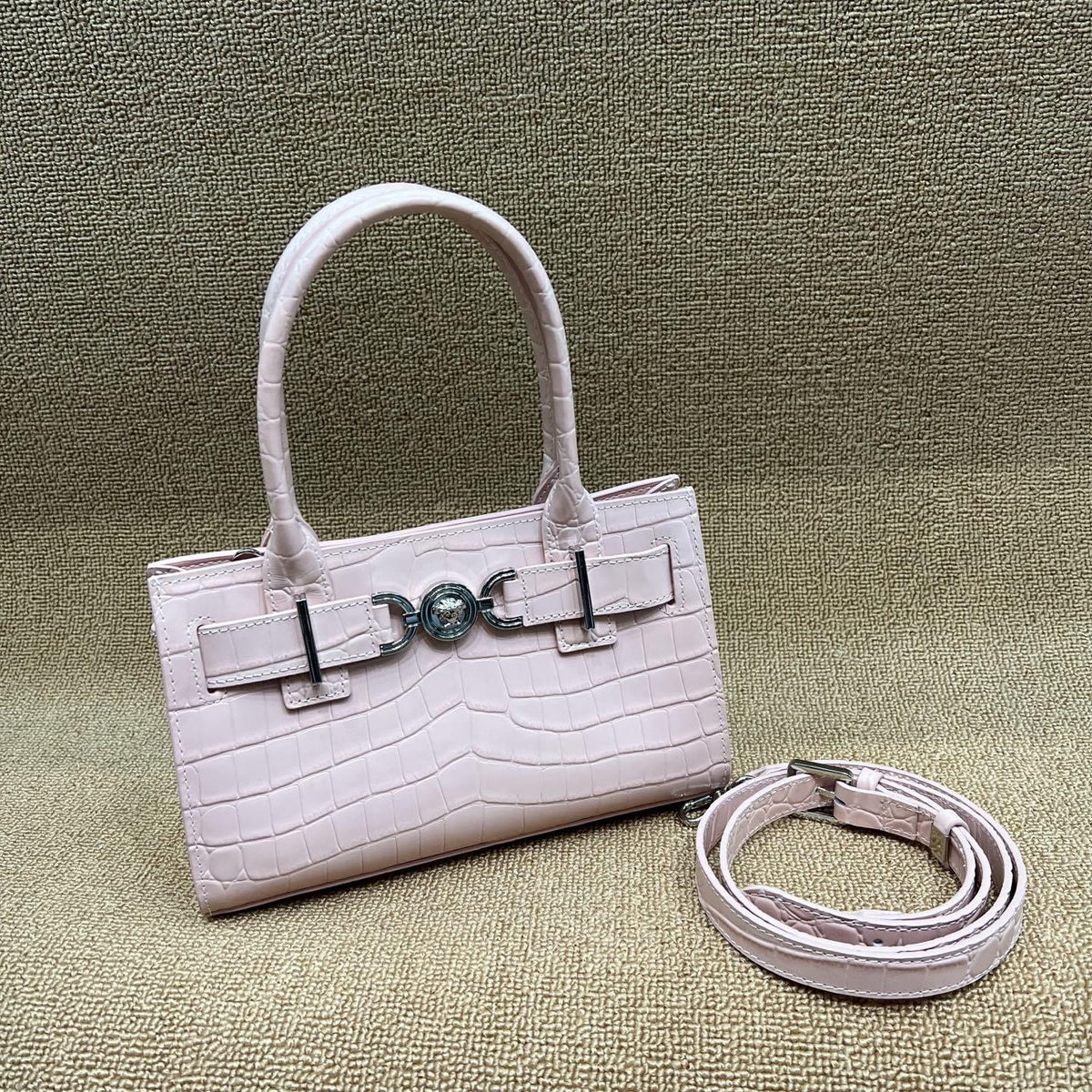 Women’s Crocodile Leather Top Handle Bag – Luxury Crossbody Purse