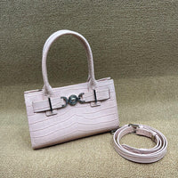 Women’s Crocodile Leather Top Handle Bag – Luxury Crossbody Purse