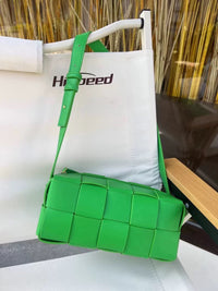 Women’s Woven Leather Waist Bag – Small Crossbody Chest Bag