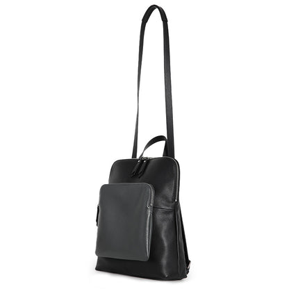 Genuine Leather Backpack – Large Capacity Crossbody & Shoulder Bag