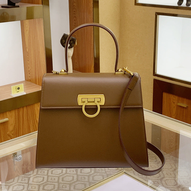 Women’s Leather Horseshoe Buckle Bag – Handbag, Shoulder & Crossbody