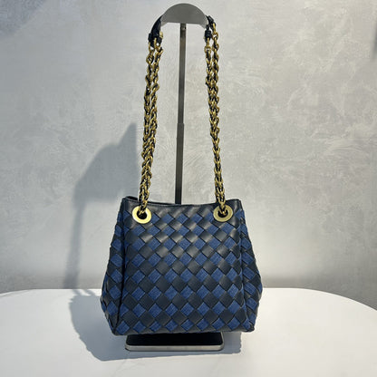 Women’s Handwoven Leather Chain Bag – Parachute Crossbody & Shoulder