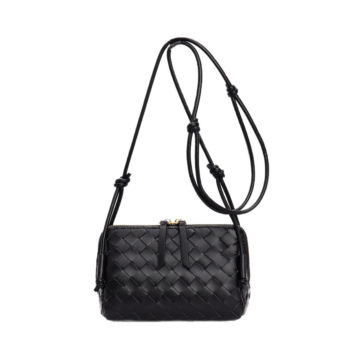 Mini Woven Leather Square Bag – Women Shoulder Crossbody Handbag