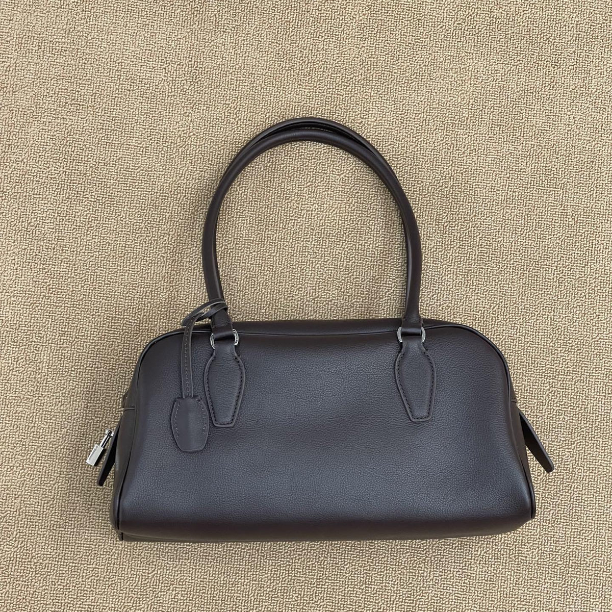 Women’s Leather Bowling Bag – Large Boston Shoulder & Crossbody Bag