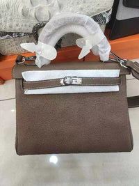 Women’s Lychee Grain Leather Mini Bag – Silver Buckle Shoulder & Crossbody