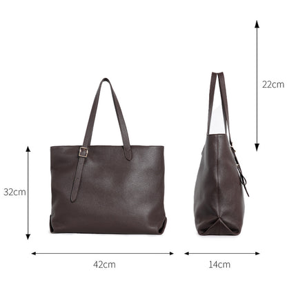 Genuine Leather Shoulder Bag – Large Capacity Women’s Handbag