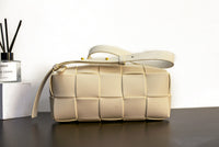 Women’s Woven Leather Waist Bag – Small Crossbody Chest Bag