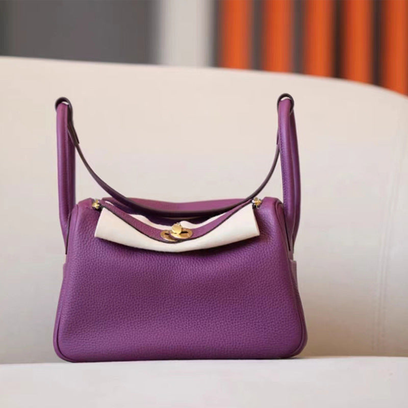 Women’s Top-Grain Leather Crossbody Bag – Soft Minimalist Shoulder Handbag