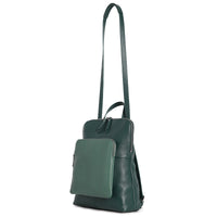 Genuine Leather Backpack – Large Capacity Crossbody & Shoulder Bag